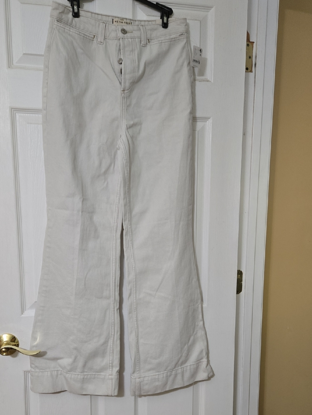White Wide-Leg Jeans